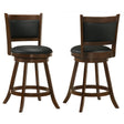 Furniture City Houma - Coaster - Broxton Upholstered Swivel Counter Chair Chestnut (Set of 2) - 101919