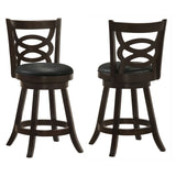 Furniture City Houma - Coaster - Calecita Wood Swivel Counter Stool Cappuccino (Set of 2) - 101929