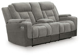 Mixed Motion - Power Reclining Loveseat With Console / Adjustable Headrest