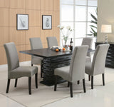 Furniture City Houma - Coaster - Stanton 7-piece Rectangular Dining Table Set Grey - 102061-S7