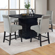 Furniture City Houma - Coaster - Stanton 5-piece Square Counter Height Dining Table Set Grey - 102068-S5