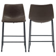 Furniture City Houma - Coaster - Michelle Upholstered Counter Chair Brown (Set of 2) - 102535
