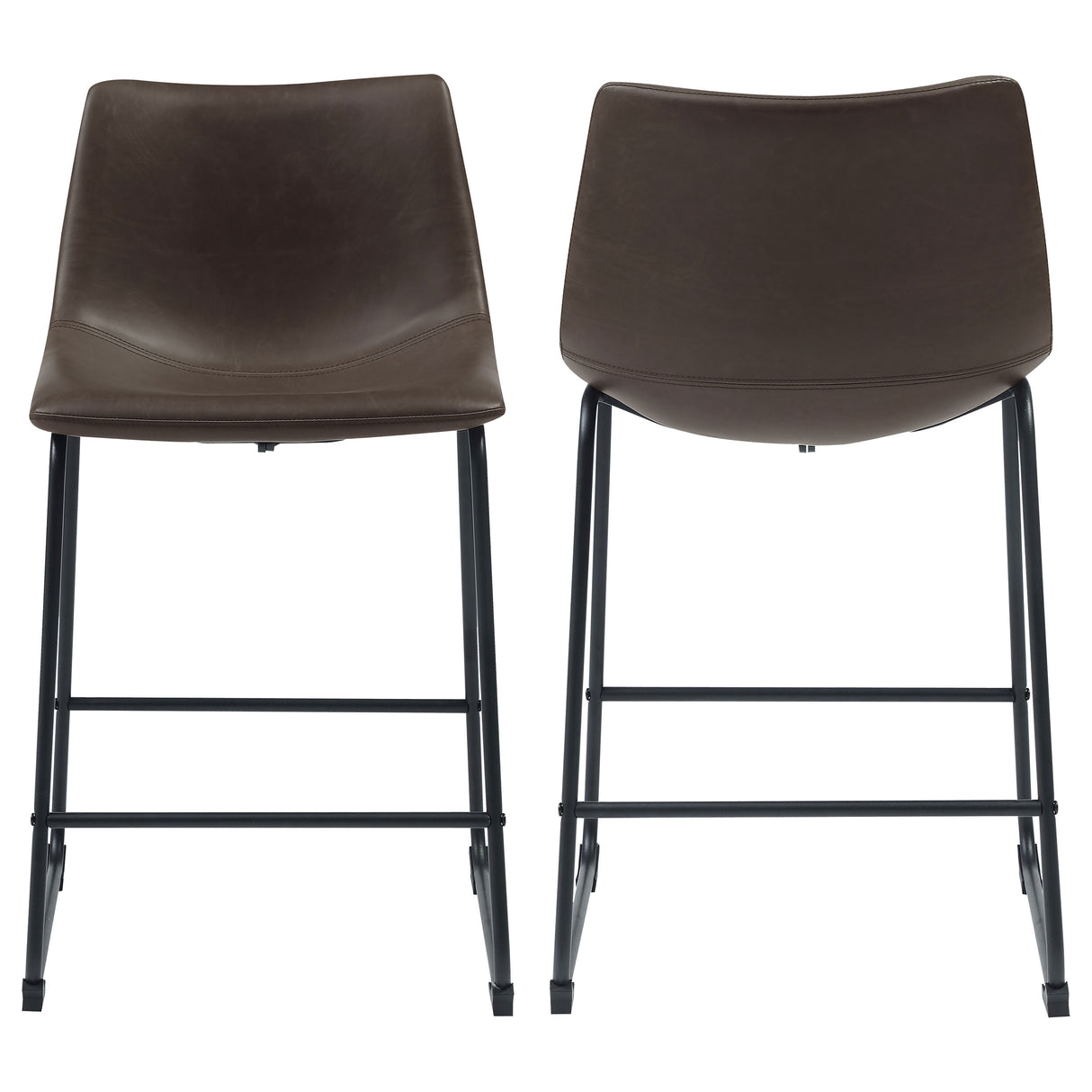 Furniture City Houma - Coaster - Michelle Upholstered Counter Chair Brown (Set of 2) - 102535