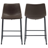 Furniture City Houma - Coaster - Michelle Upholstered Counter Chair Brown (Set of 2) - 102535