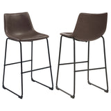 Furniture City Houma - Coaster - Michelle Upholstered Bar Chair Brown (Set of 2) - 102536