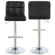 Furniture City Houma - Coaster - Lenny Upholstered Adjustable Bar Stool Black (Set of 2) - 102554