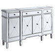 Furniture City Houma - Coaster - Aconitum 4-door Mirrored Storage Accent Cabinet Silver - 102595