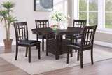 Furniture City Houma - Coaster - Lavon 5-piece Oval Extension Leaf Dining Set Espresso - 102671-S5