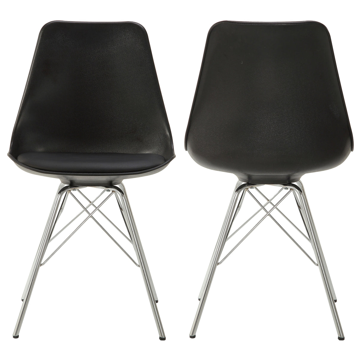 Furniture City Houma - Coaster - Juniper Polypropylene Dining Side Chair Black (Set of 2) - 102682