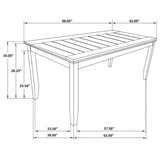 Dalila 6-piece Rectangular Dining Table Set Dark Grey