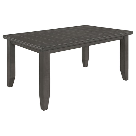 Furniture City Houma - Coaster - Dalila Rectangular 66-inch Wood Dining Table Dark Grey - 102721GRY