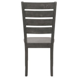 Dalila Wood Dining Side Chair Dark Grey (Set of 2)