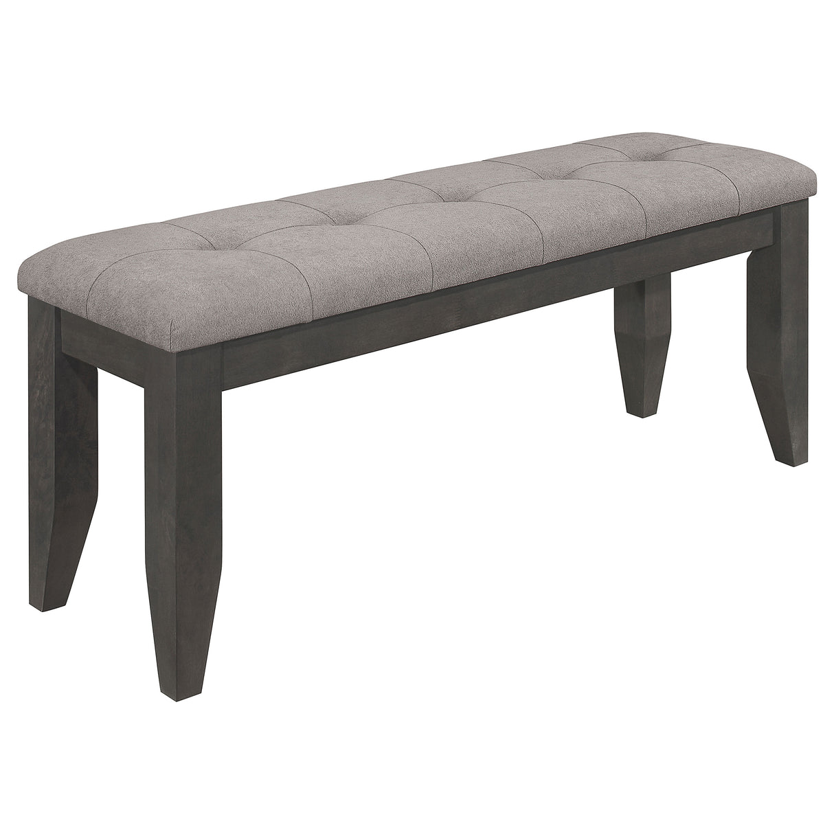 Furniture City Houma - Coaster - Dalila Fabric Upholstered Wood Dining Bench Dark Grey - 102723GRY