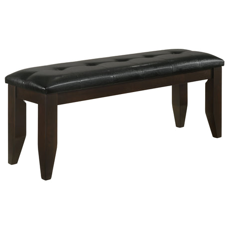 Furniture City Houma - Coaster - Dalila Leatherette Upholstered Wood Dining Bench Cappuccino - 102723