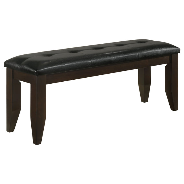 Furniture City Houma - Coaster - Dalila Leatherette Upholstered Wood Dining Bench Cappuccino - 102723