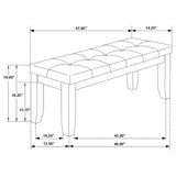 Dalila Leatherette Upholstered Wood Dining Bench Cappuccino