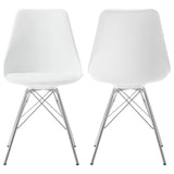 Furniture City Houma - Coaster - Juniper Polypropylene Dining Side Chair White (Set of 2) - 102792