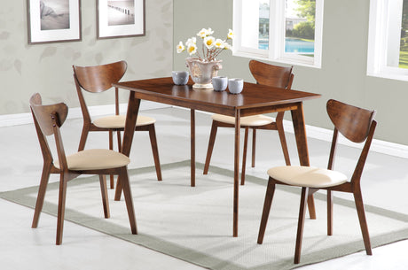 Furniture City Houma - Coaster - Kersey 5-piece Rectangular Dining Table Set Chestnut - 103061-S5