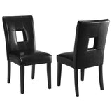 Furniture City Houma - Coaster - Shannon Upholstered Dining Side Chair Black (Set of 2) - 103612BLK