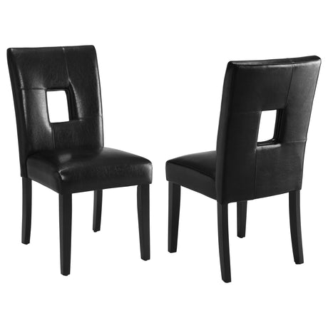 Furniture City Houma - Coaster - Shannon Upholstered Dining Side Chair Black (Set of 2) - 103612BLK