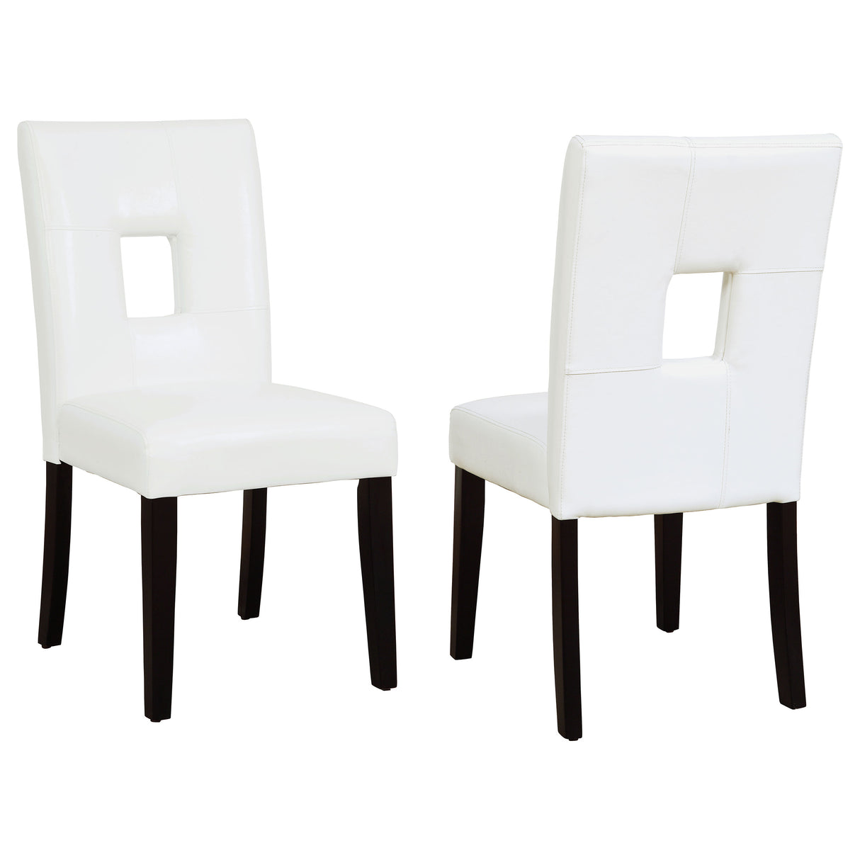 Furniture City Houma - Coaster - Shannon Upholstered Dining Side Chair White (Set of 2) - 103612WHT