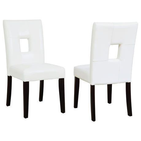 Furniture City Houma - Coaster - Shannon Upholstered Dining Side Chair White (Set of 2) - 103612WHT
