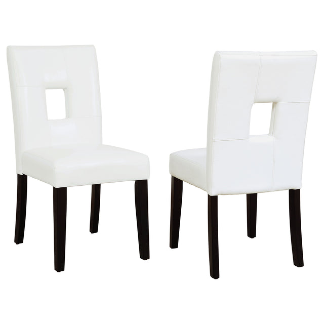 Furniture City Houma - Coaster - Shannon Upholstered Dining Side Chair White (Set of 2) - 103612WHT