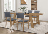 Furniture City Houma - Coaster - Sharon 5-piece Rectangular Dining Table Set Brown - 104171-S5