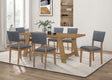 Furniture City Houma - Coaster - Sharon 7-piece Rectangular Dining Table Set Brown - 104171-S7