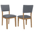 Furniture City Houma - Coaster - Sharon Fabric Upholstered Dining Side Chair Brown (Set of 2) - 104172