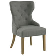 Furniture City Houma - Coaster - Baney Tufted Upholstered Dining Chair Grey and Rustic Grey - 104537