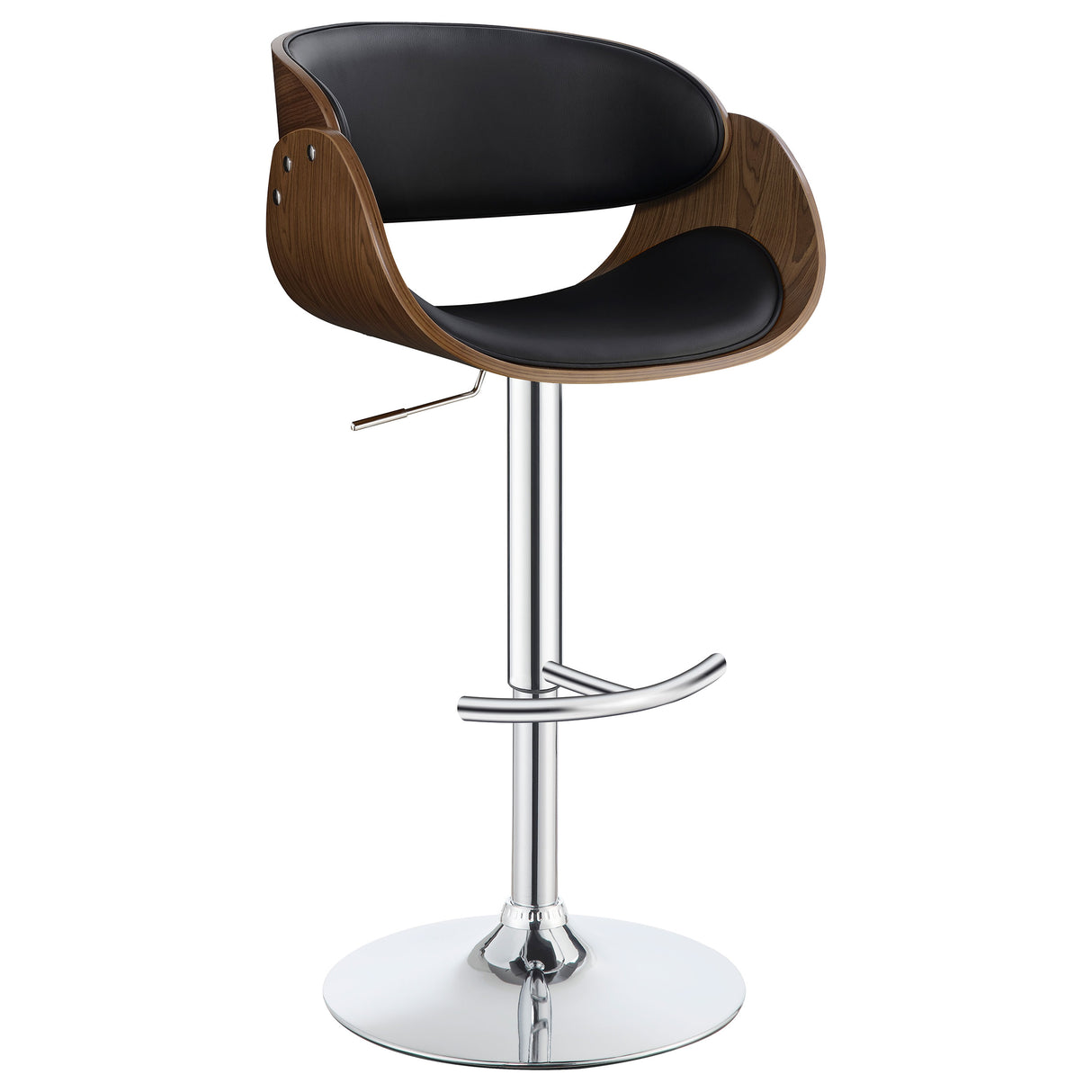 Furniture City Houma - Coaster - Dana Adjustable Bar Stool Black and Chrome - 104965