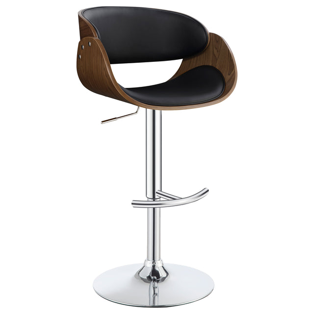 Furniture City Houma - Coaster - Dana Adjustable Bar Stool Black and Chrome - 104965