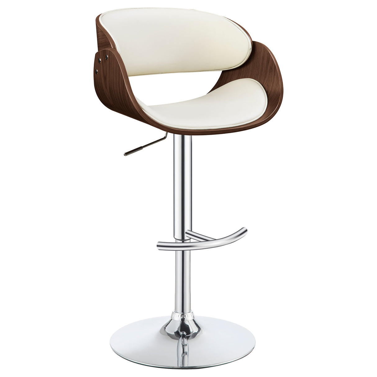 Furniture City Houma - Coaster - Dana Adjustable Bar Stool Ecru and Chrome - 104966