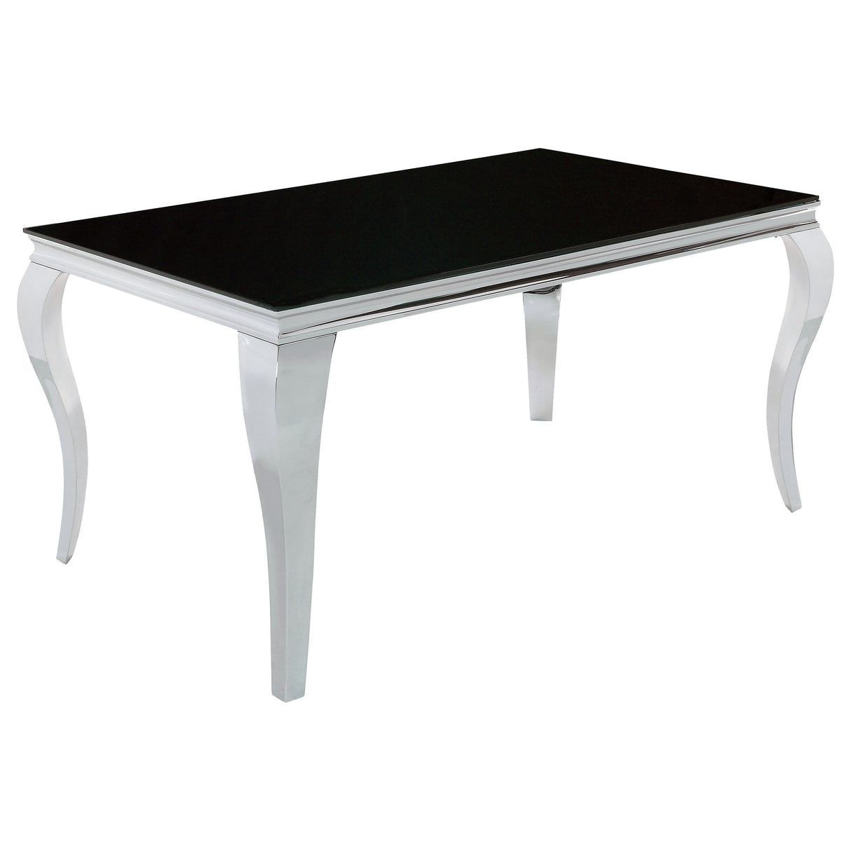 Carone 5-piece 61-inch Rectangular Black Glass Dining Set Black