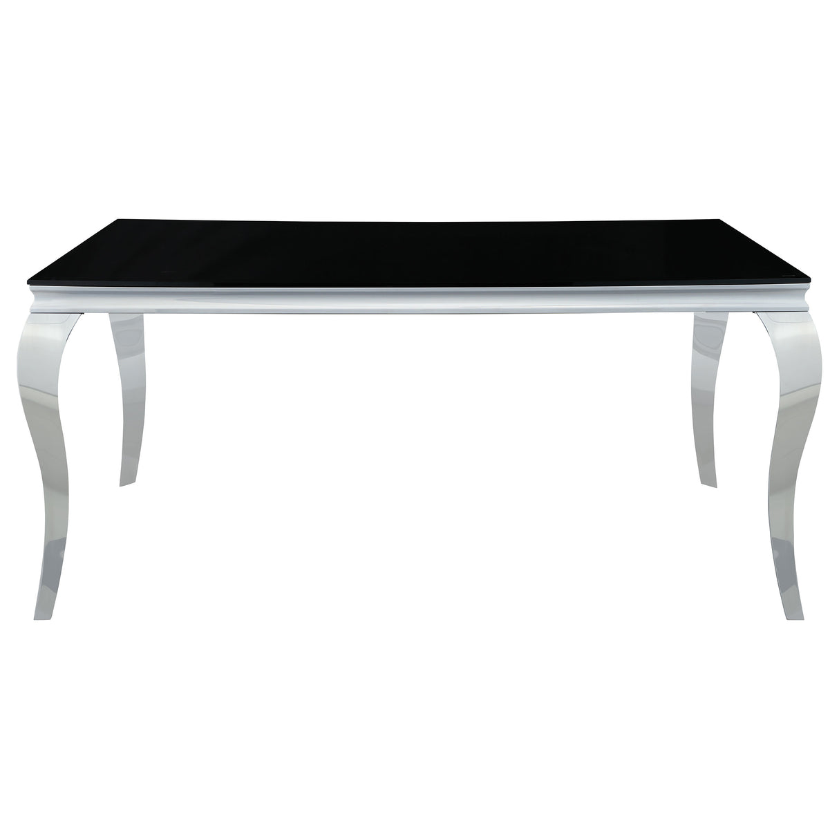 Carone 5-piece 61-inch Rectangular Black Glass Dining Set Black
