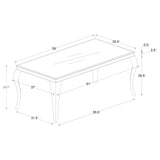 Carone Rectangular 61-inch Glass Top Dining Table Black