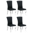 Furniture City Houma - Coaster - Betty Velvet Upholstered Dining Side Chair Black (Set of 4) - 105072