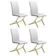 Furniture City Houma - Coaster - Carmelia Upholstered Dining Side Chair White (Set of 4) - 105171