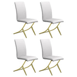 Furniture City Houma - Coaster - Carmelia Upholstered Dining Side Chair White (Set of 4) - 105171