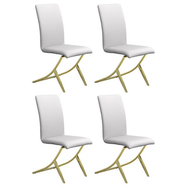 Furniture City Houma - Coaster - Carmelia Upholstered Dining Side Chair White (Set of 4) - 105171