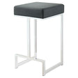 Furniture City Houma - Coaster - Gervase Square Counter Height Stool Black and Chrome - 105253