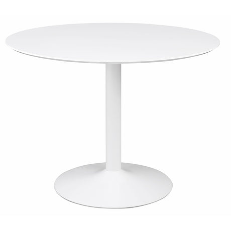 Furniture City Houma - Coaster - Lowry Round 40-inch Wood Top Dining Table White - 105261