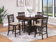 Furniture City Houma - Coaster - Lavon 5-piece Oval Counter Height Dining Set Light Chestnut - 105278-S5