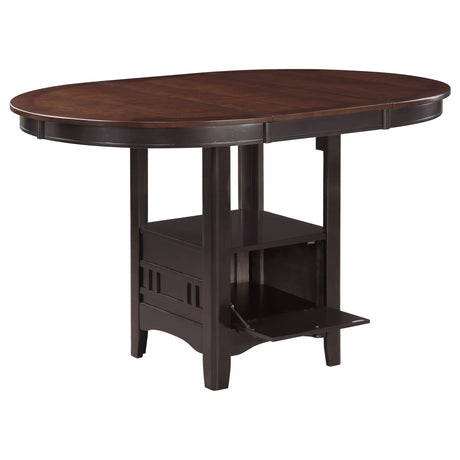 Furniture City Houma - Coaster - Lavon Oval 60-inch Extension Counter Dining Table Chestnut - 105278