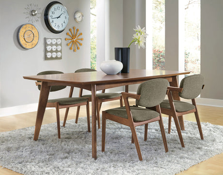 Furniture City Houma - Coaster - Malone 5-piece Rectangular Dining Table Set Dark Walnut - 105351-S5