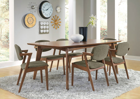 Furniture City Houma - Coaster - Malone 7-piece Rectangular Dining Table Set Dark Walnut - 105351-S7