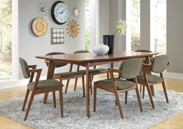 Furniture City Houma - Coaster - Malone 7-piece Rectangular Dining Table Set Dark Walnut - 105351-S7