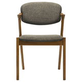 Malone Padded Wood Dining Arm Chair Dark Walnut (Set of 2)