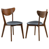 Furniture City Houma - Coaster - Jedda Wood Dining Side Chair Dark Walnut (Set of 2) - 105362